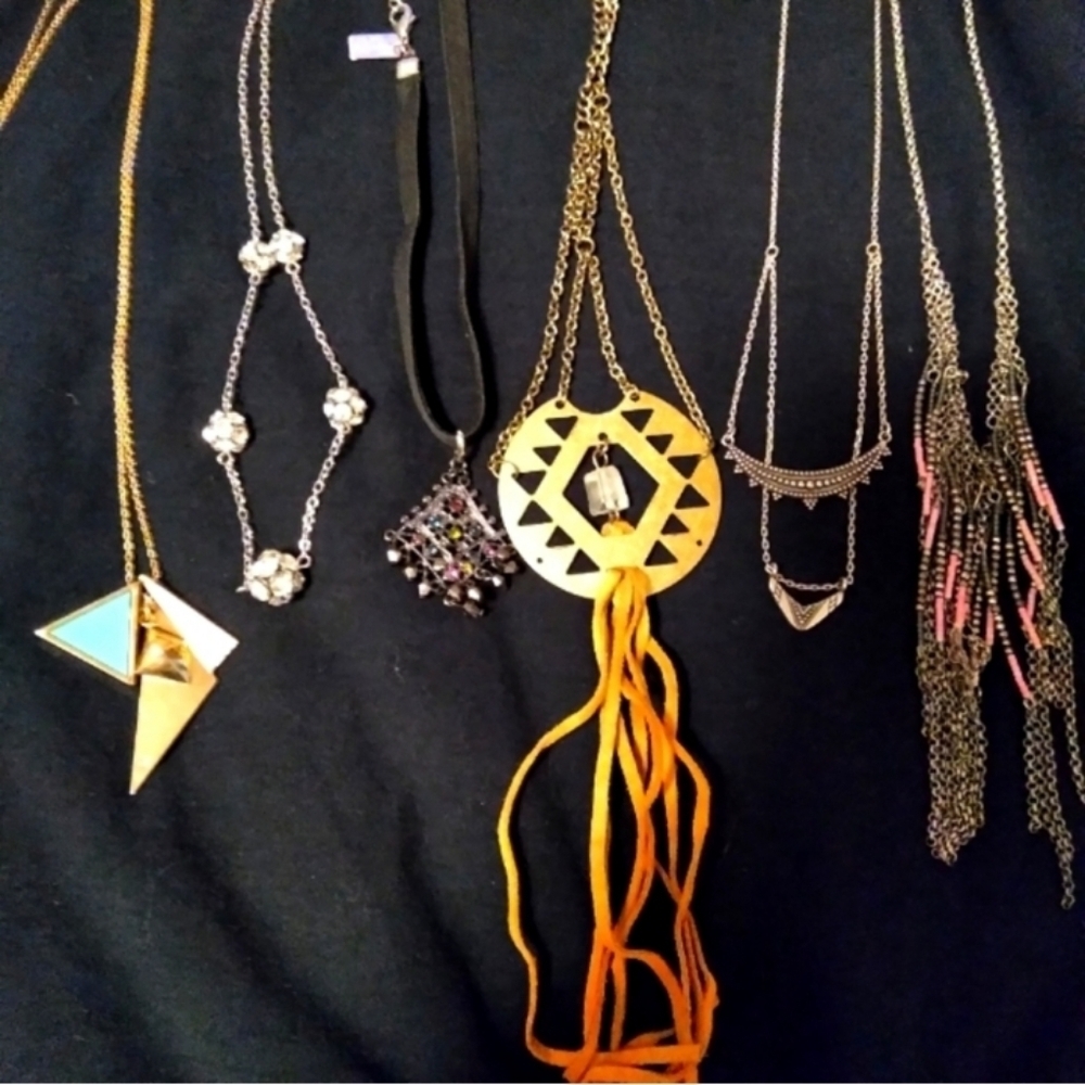 Set Of 6 American Eagle Signed Necklaces